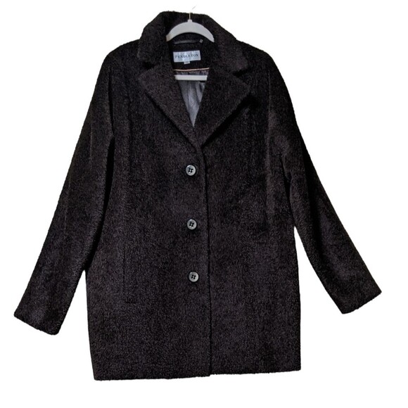 Pendleton wool suri alpaca blend button front over coat chocolate brown 18 - Picture 10 of 10